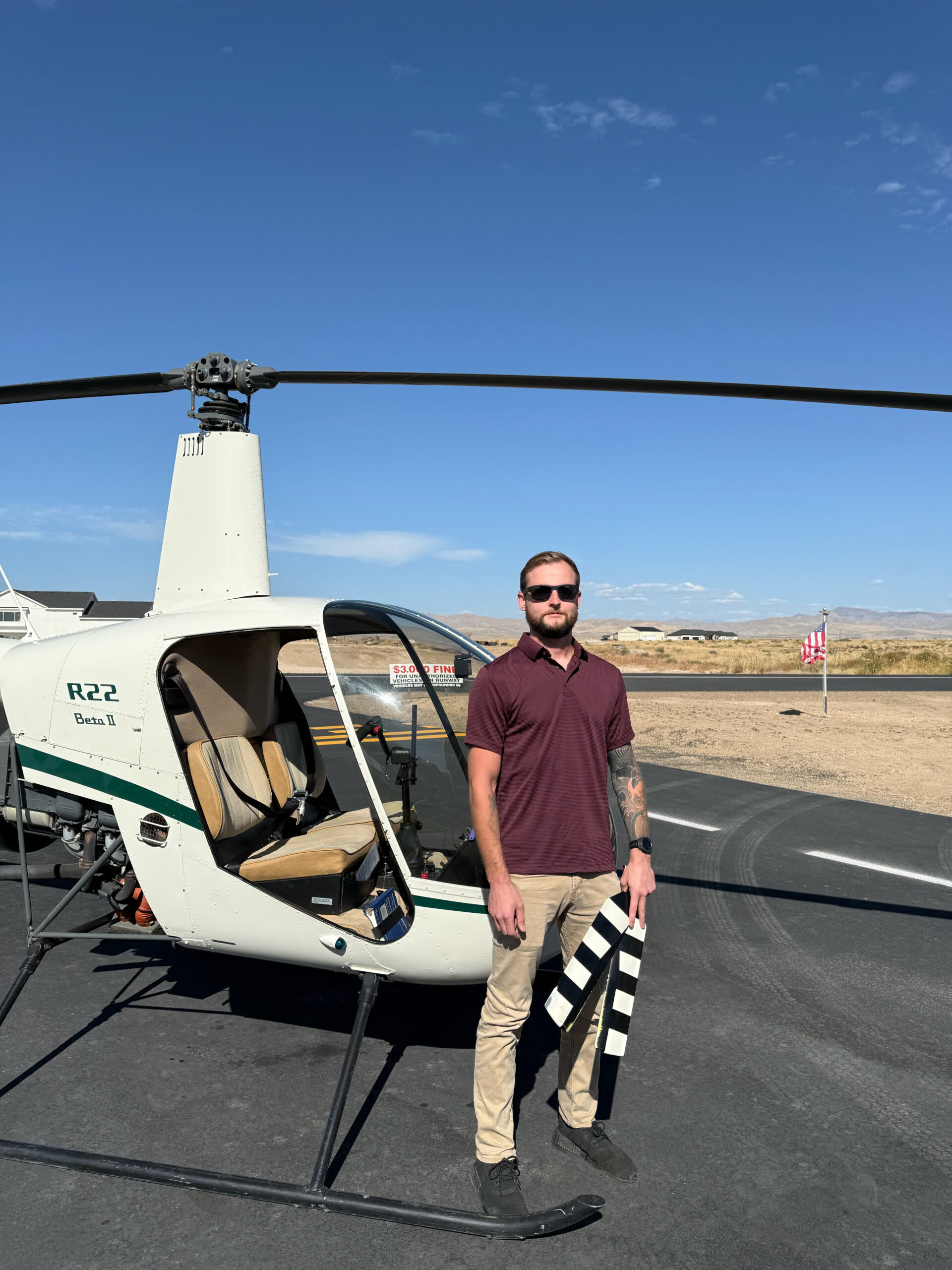 Helicopter on the ramp