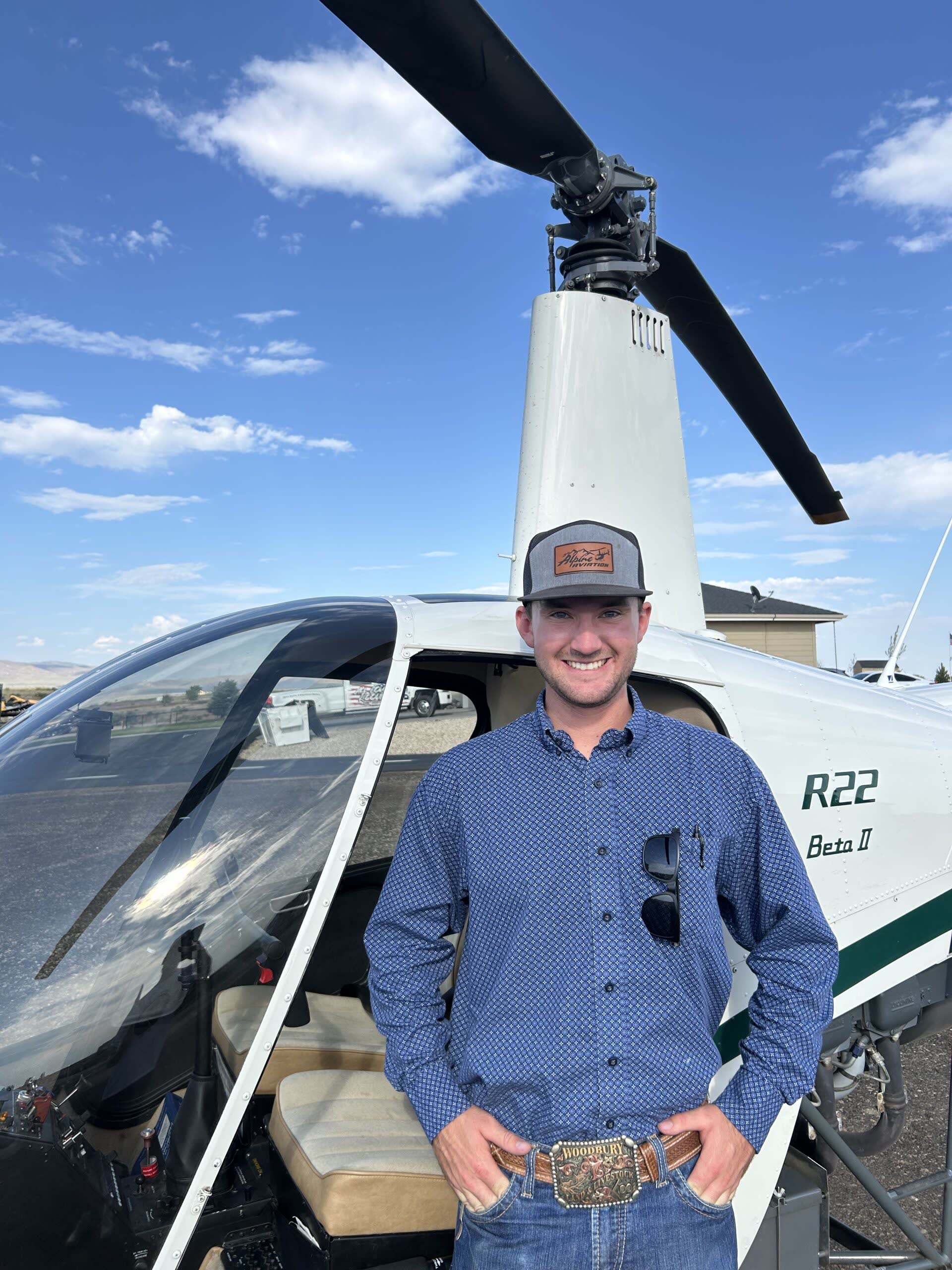 Helicopter in the Idaho backcountry